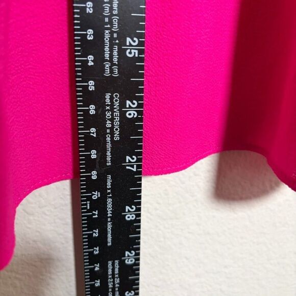 Vince Camuto Blouse Women's Medium Hot Pink Slouchy Round Neck Casual Top - Picture 7 of 10